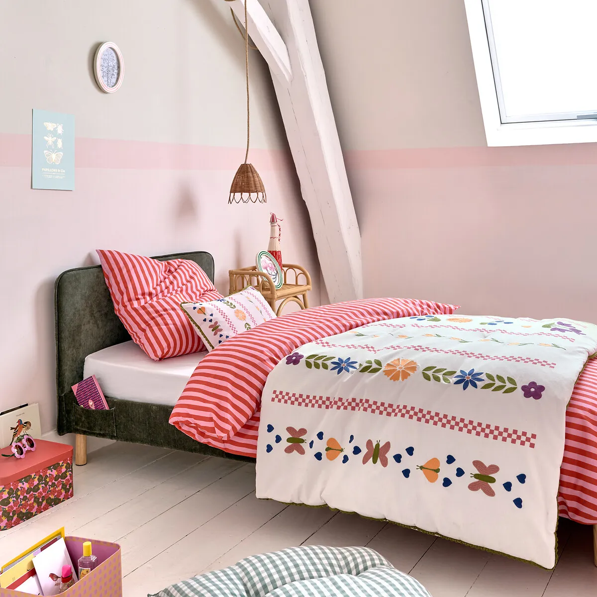 Papilio Quilted Bedspread Floral Print - Cotton alternate view