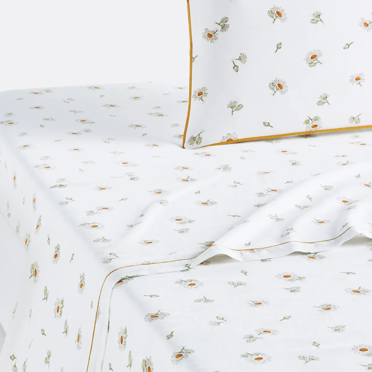 Paquita Floral Flat Sheet - Printed, Washed Cotton product