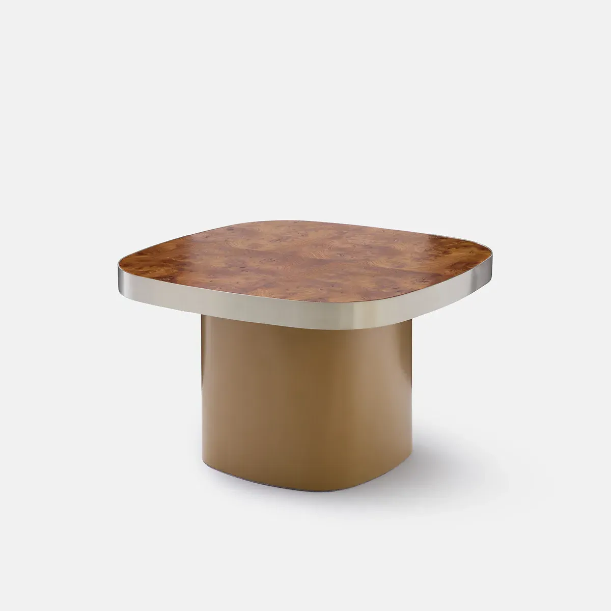 Paul Round Coffee Table - Bronze, Elm Burl Veneer product