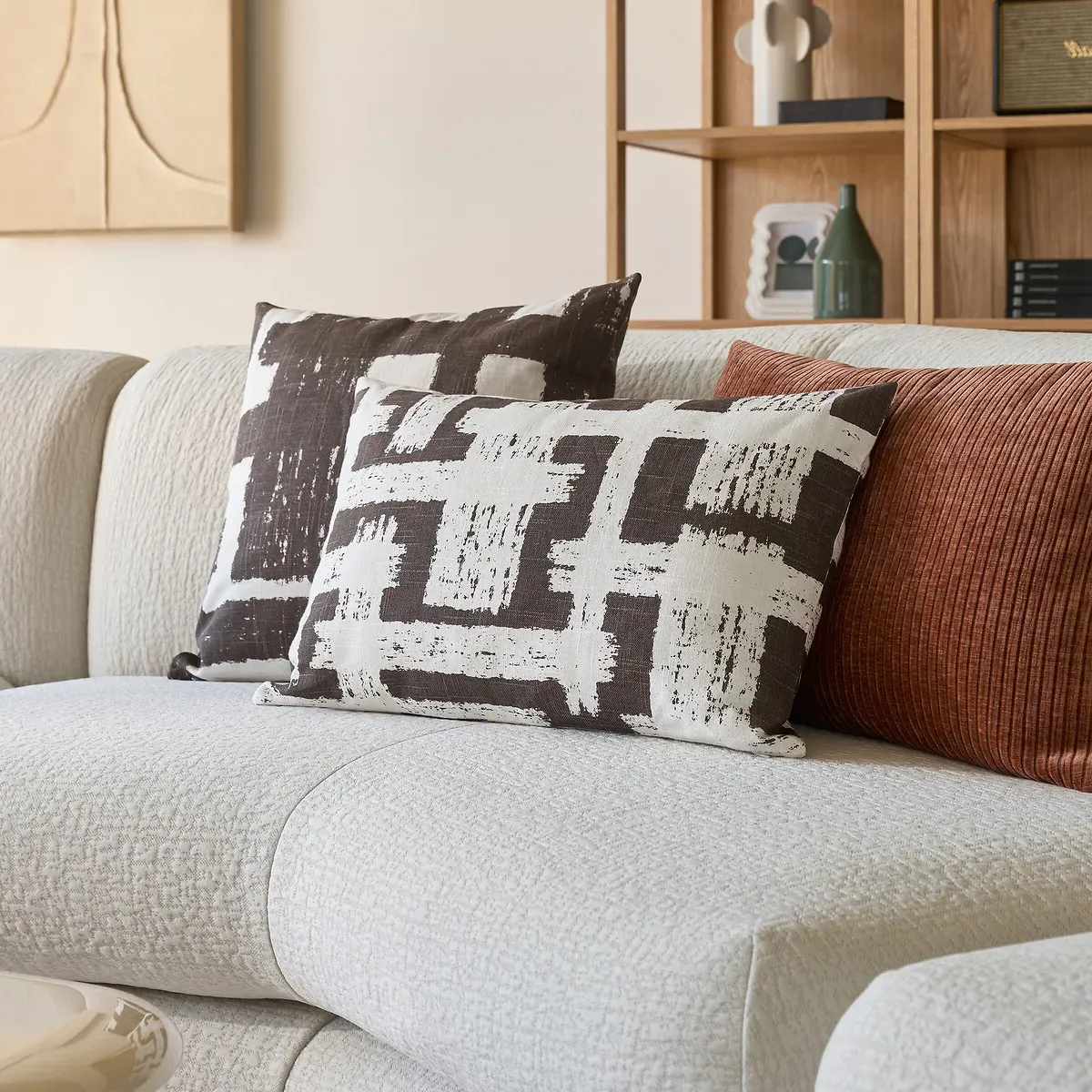 Penki Cushion Cover - White, Cotton alternate view