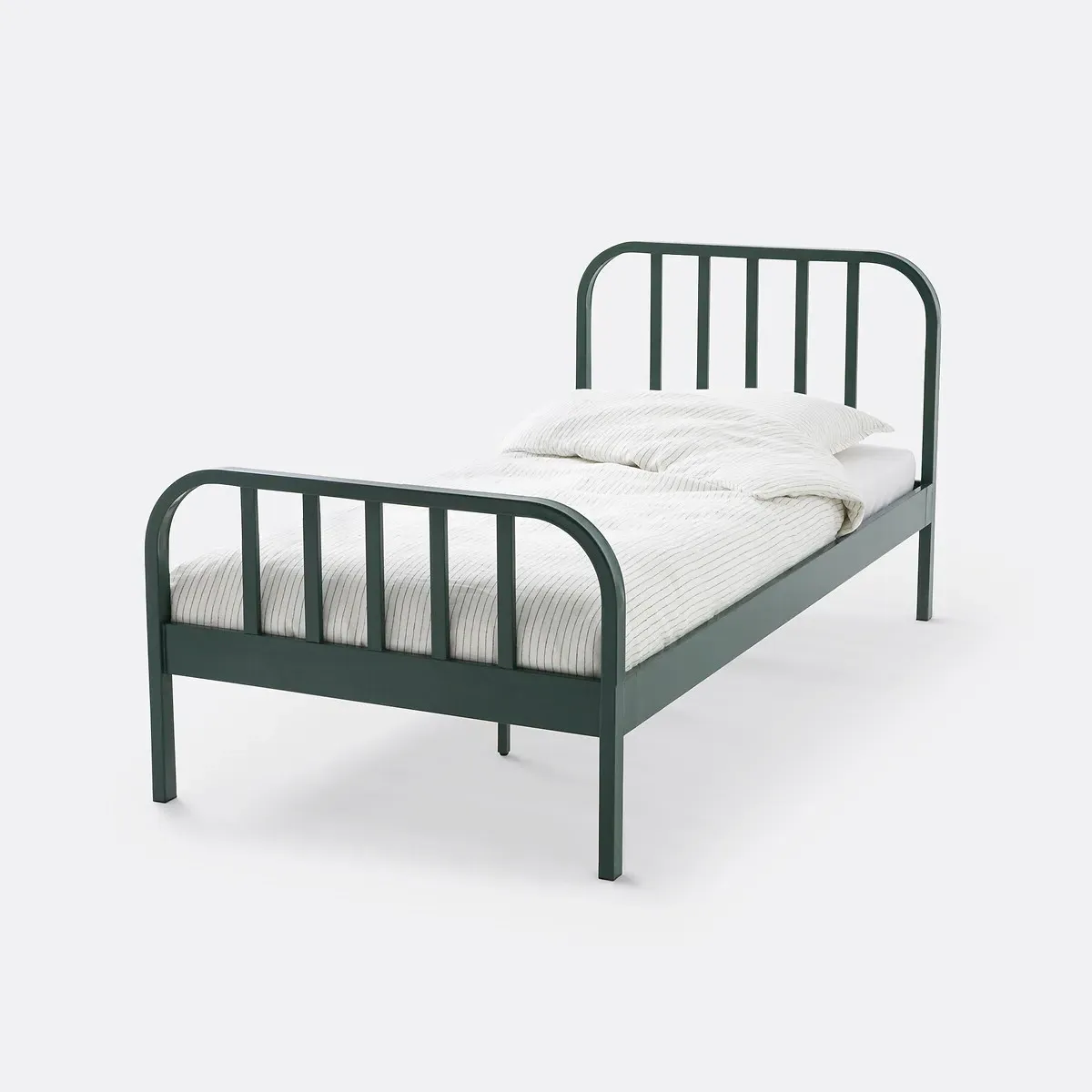 Pensio Single Bed Frame - Green, Iron Metal product