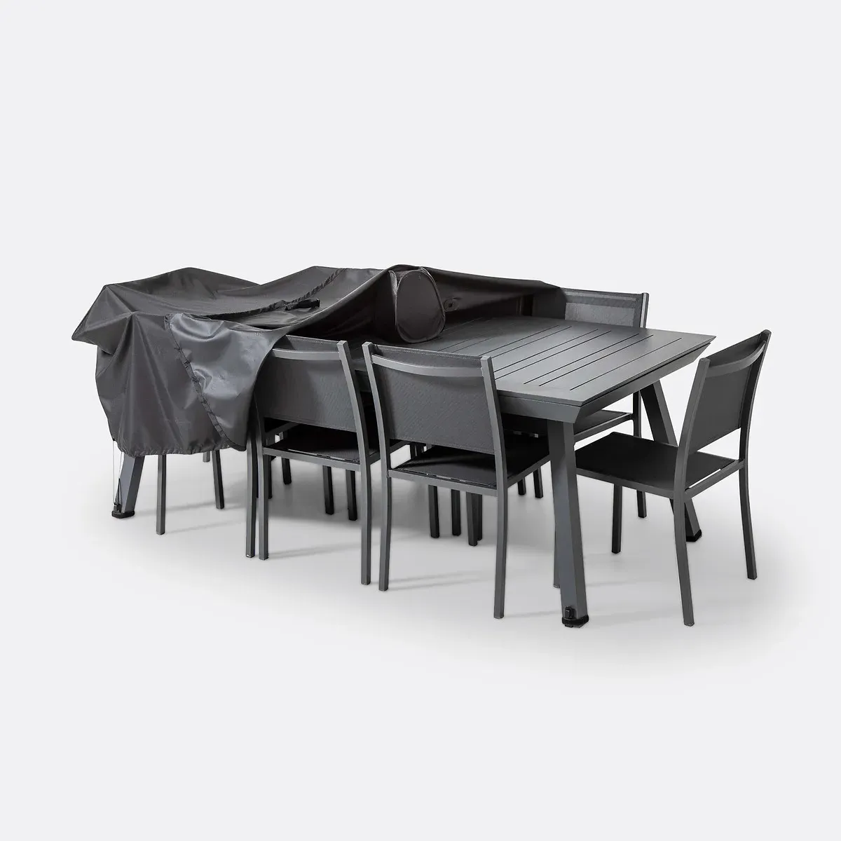 Pext L240cm Garden Table Protective Cover - Black alternate view