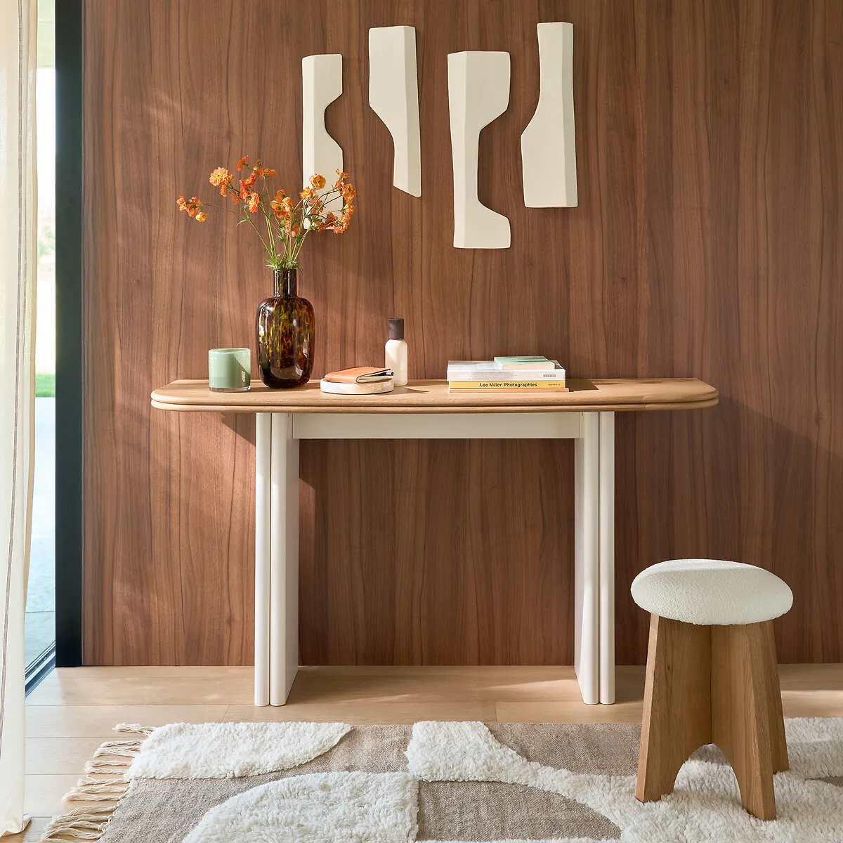 Piana Extendable Console Table - Oak, MDF alternate view