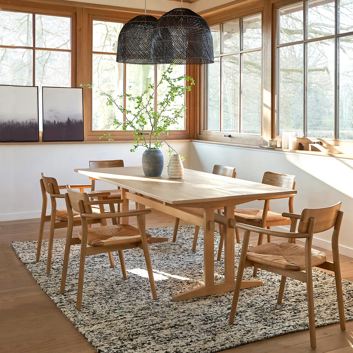 Pipo Armchair with Woven Seat - Oak alternate view