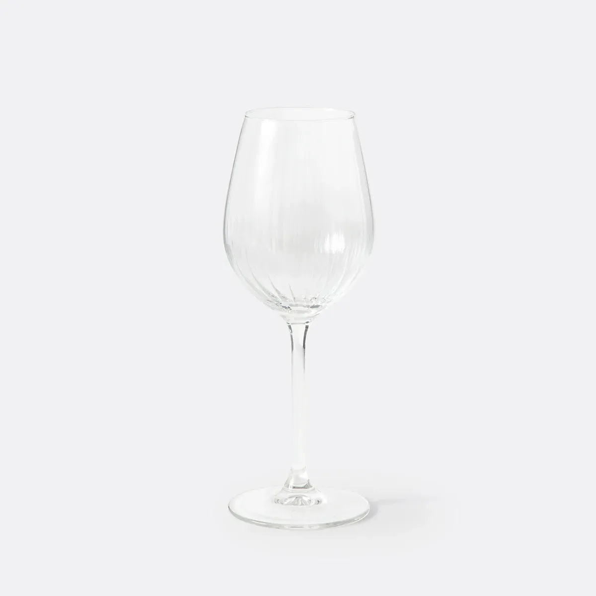 Pliso Pleated Wine Glasses Set of 6 - Transparent, Glass alternate view