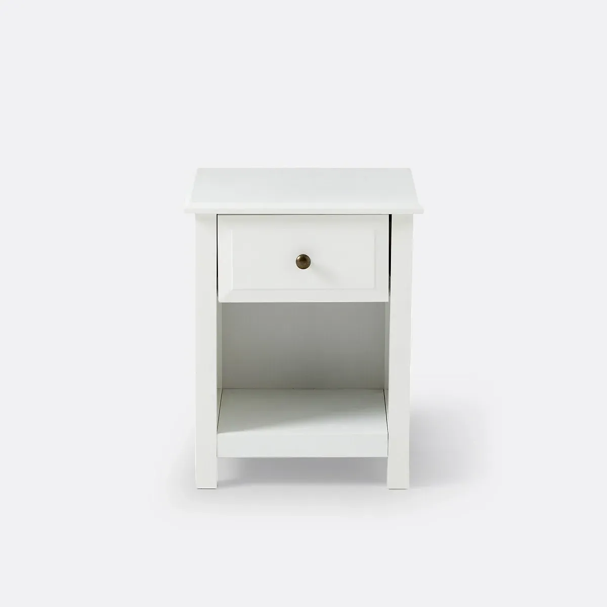 Plutime Bedside Table with Drawer - White alternate view