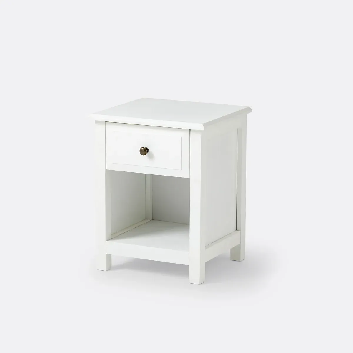Plutime Bedside Table with Drawer - White product