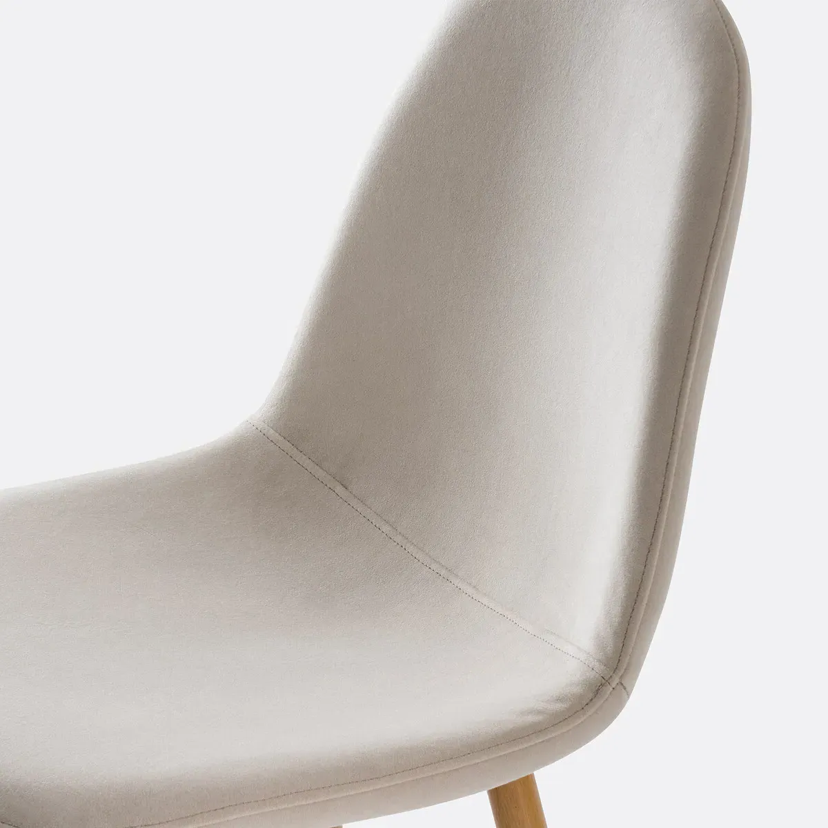 Polina Set of 2 Dining Chairs - Ecru, Velvet alternate view