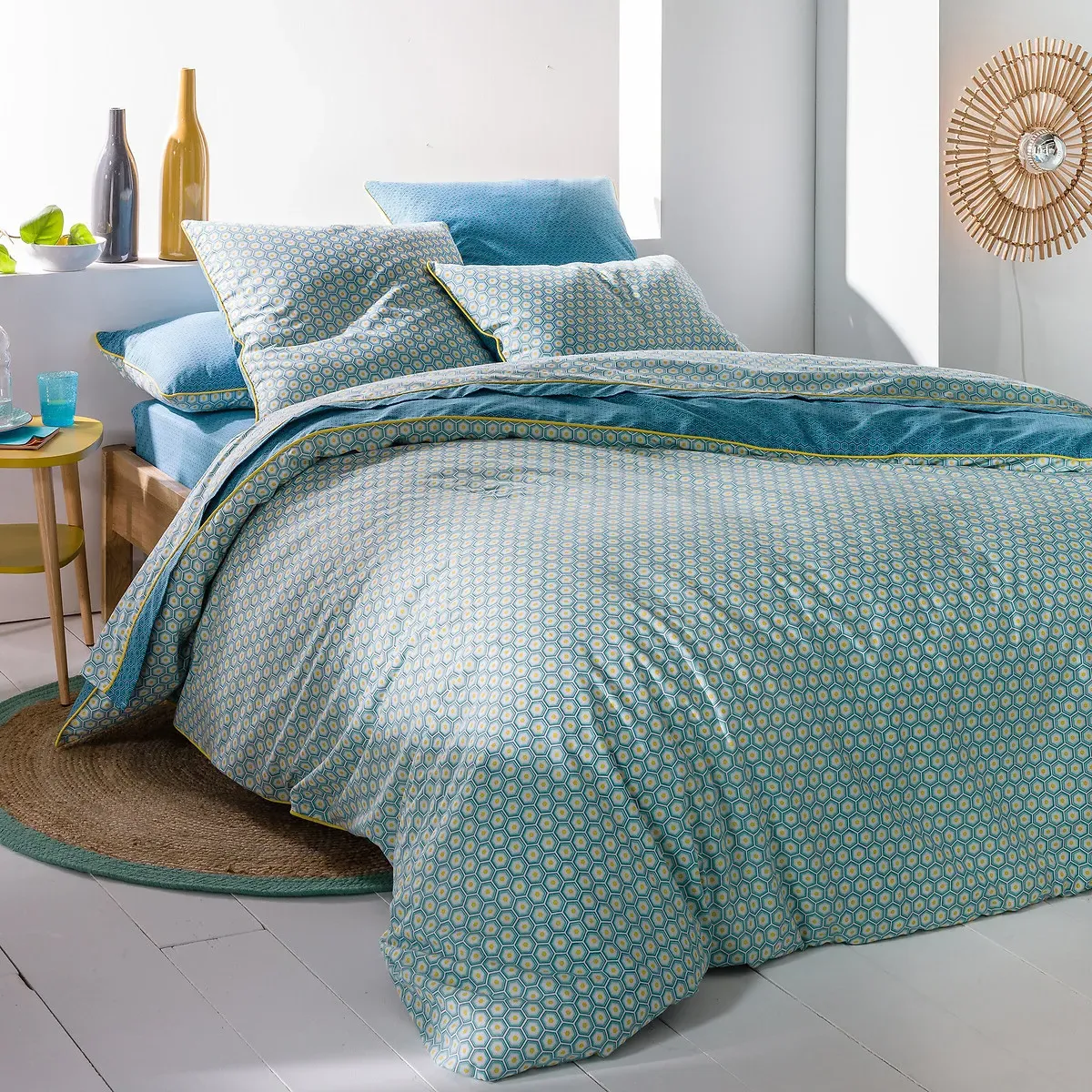 Pop Mozaic Pillowcase - Blue, Cotton alternate view