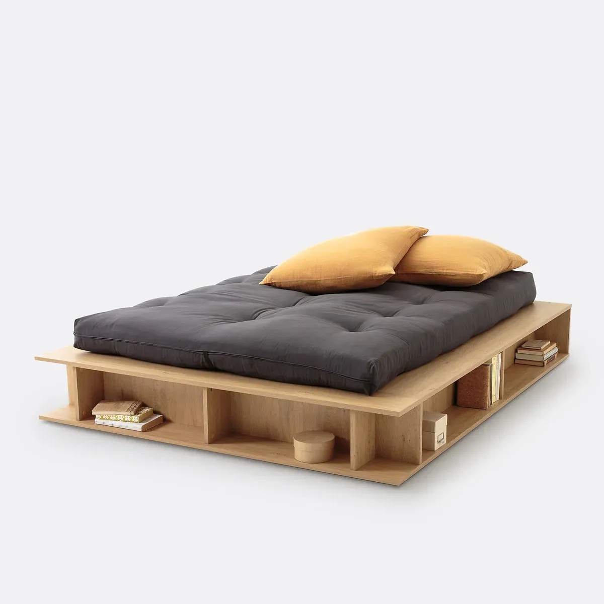 Presto Pine Storage Bed with Hinged Base - Light Natural Wood product