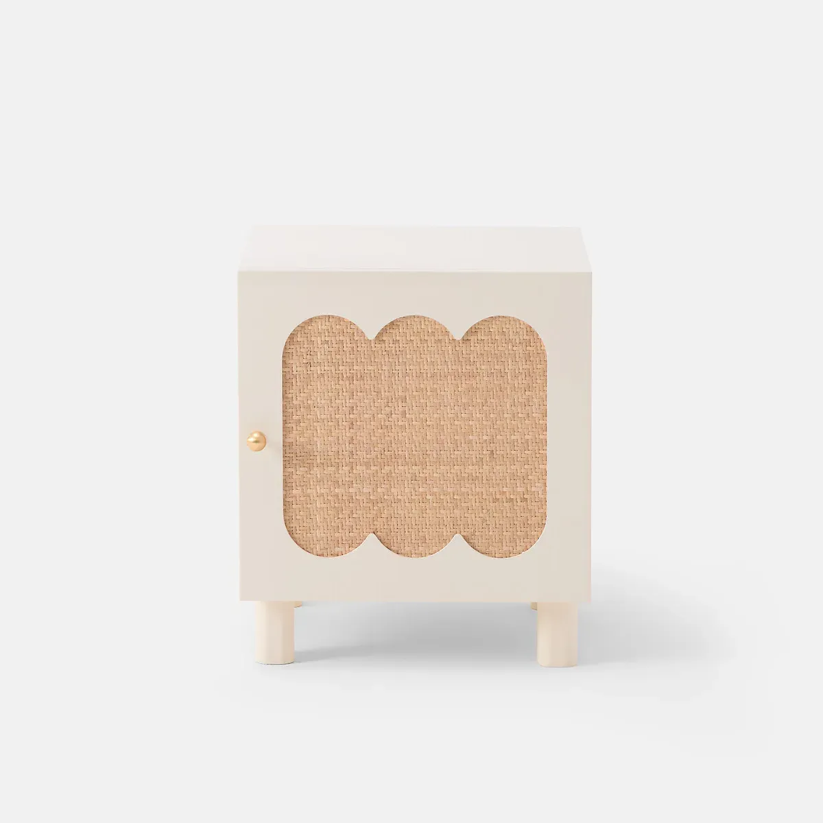 Ptilu 1-Door Bedside Table - Ecru, Rattan alternate view