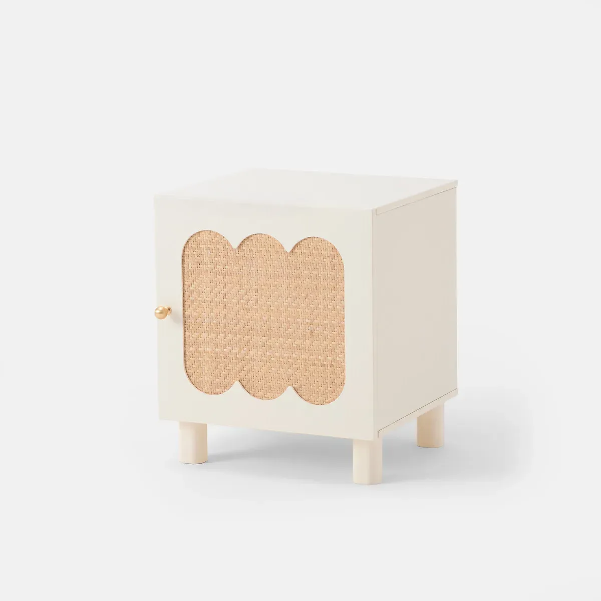 Ptilu 1-Door Bedside Table - Ecru, Rattan product
