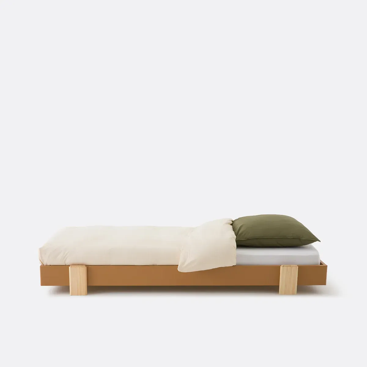 Pyla Single Stackable Bed with Bed Base - Caramel, Solid Pine alternate view