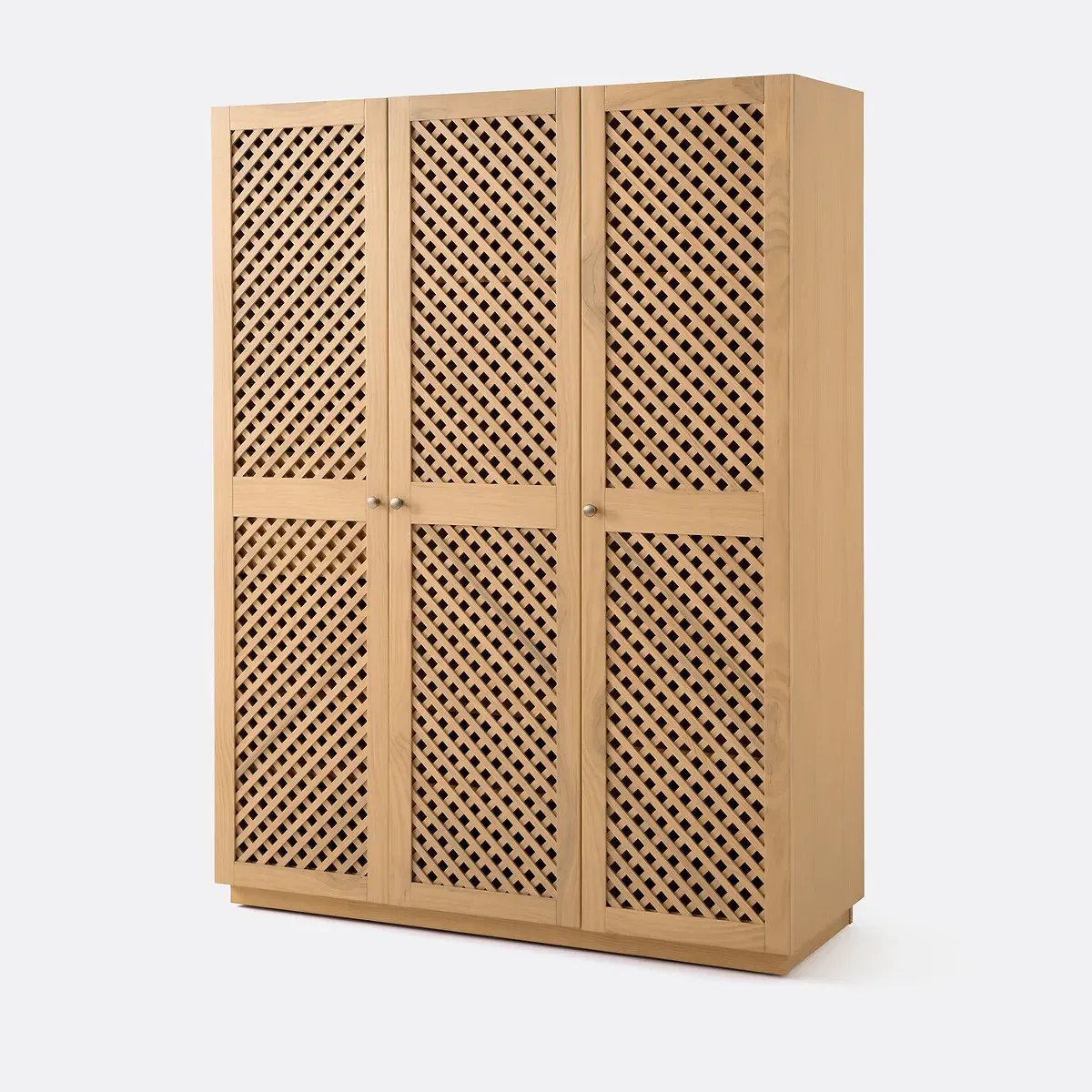 Quadri 3-Door Wardrobe - Natural, Pine product