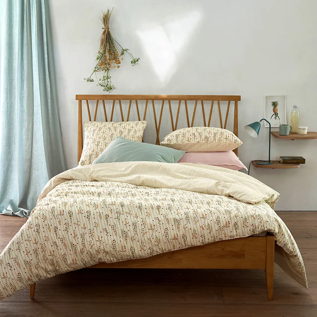 Quilda King Size Bed Frame - Wood, Rubberwood alternate view
