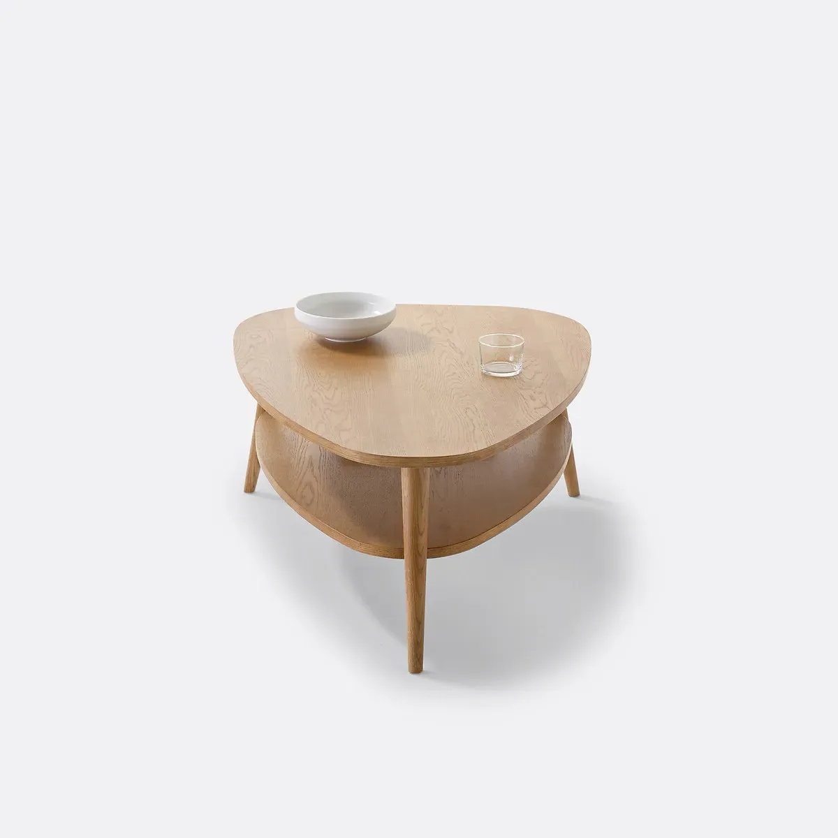 Quilda Two-Tier Coffee Table - Oak, MDF Veneer alternate view