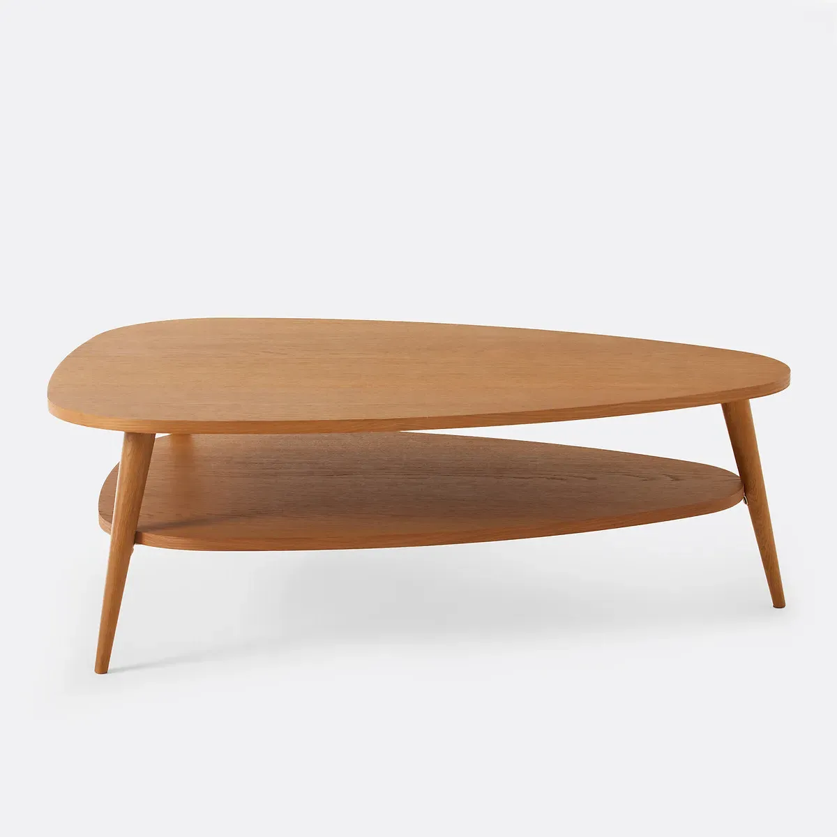 Quilda XL Two-Tier Coffee Table - Oak, Veneer & Solid Oak alternate view