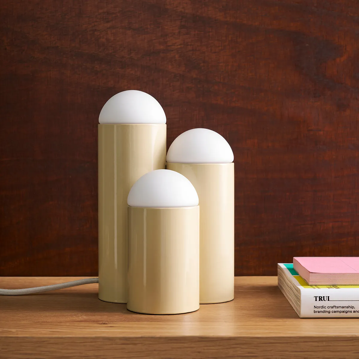 Quillo Table Lamp - Beige, Opaline Glass product