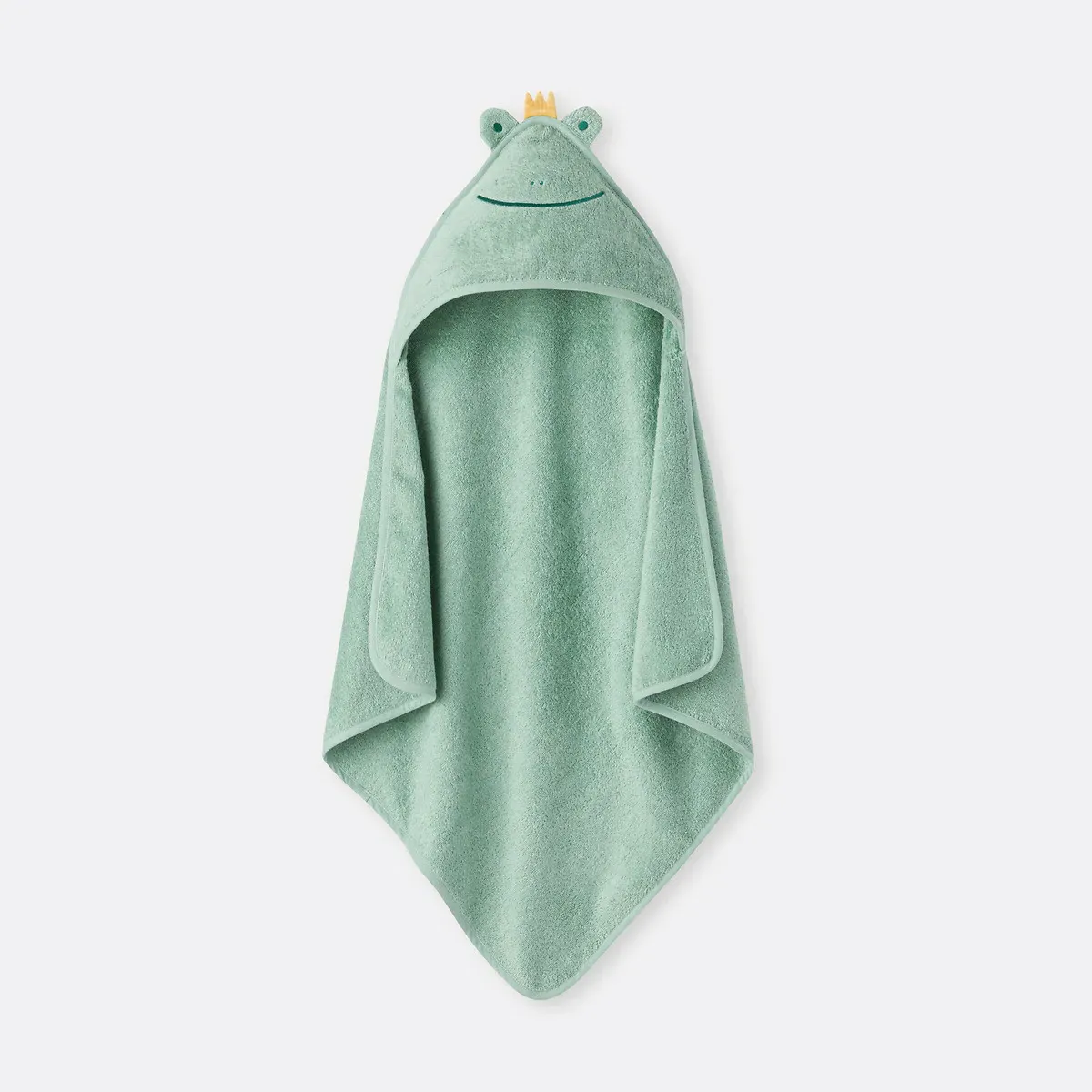 Rainette Frog Bath Cape - Grey-Green, Organic Cotton product