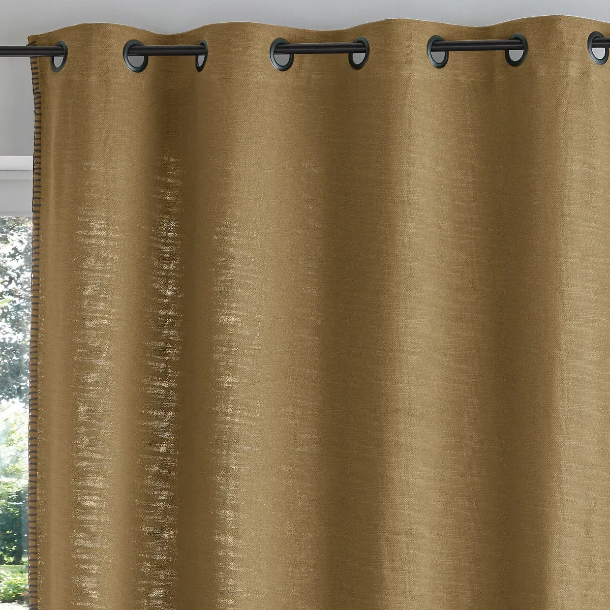 Raoul Eyelet Curtain - Bronze, Cotton product