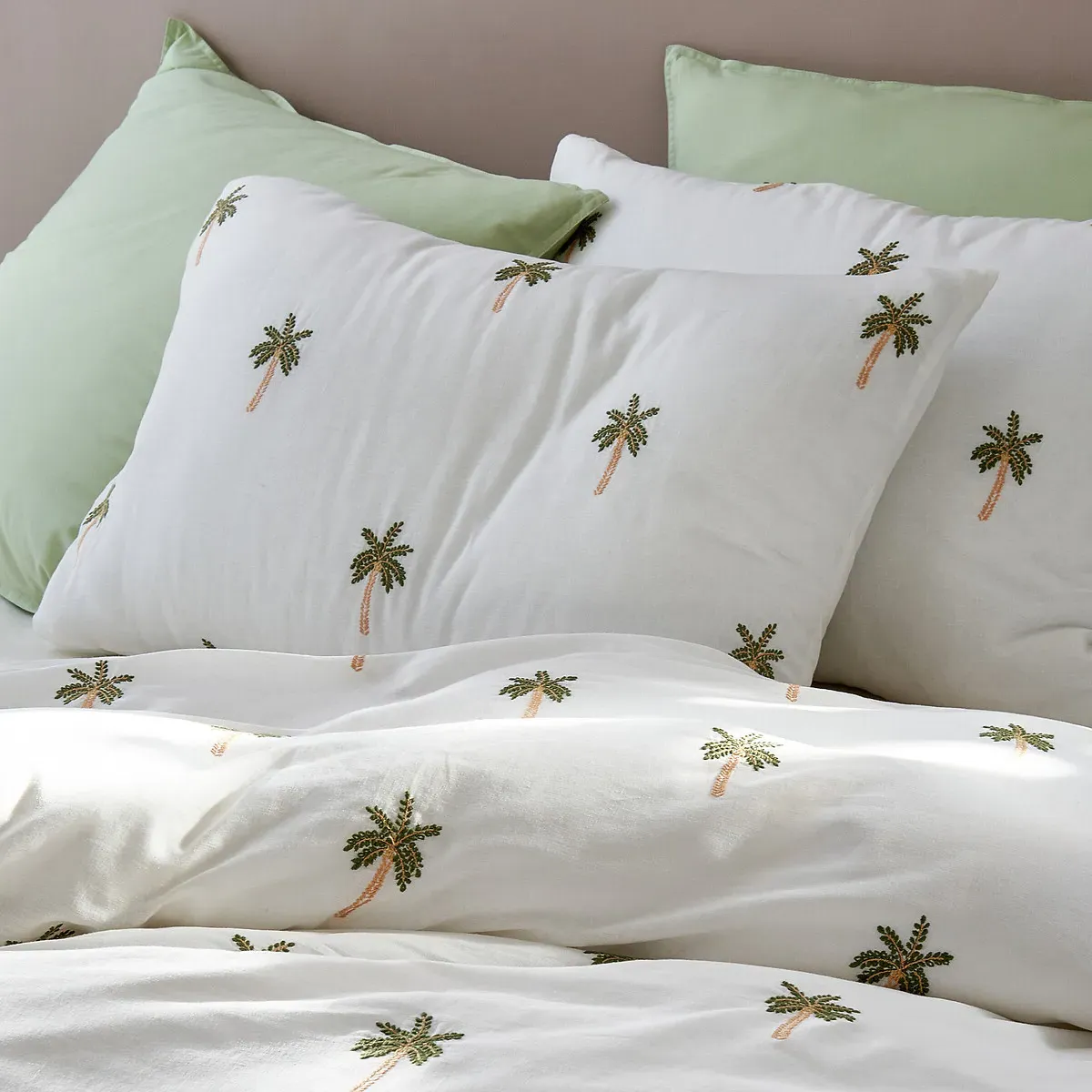 Ravenel Duvet Cover Embroidered - Ecru, Washed Cotton/Linen alternate view