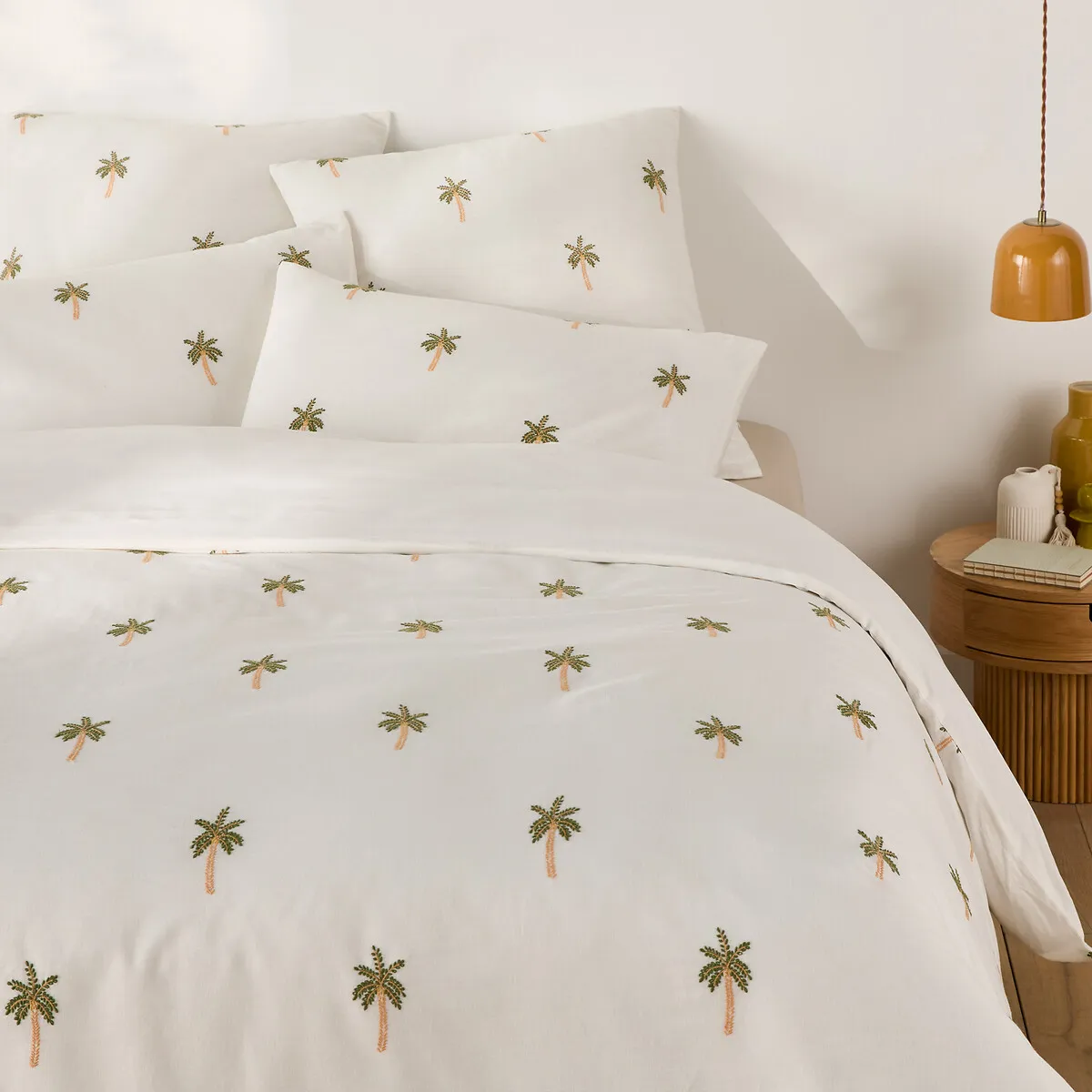 Ravenel Duvet Cover Embroidered - Ecru, Washed Cotton/Linen product