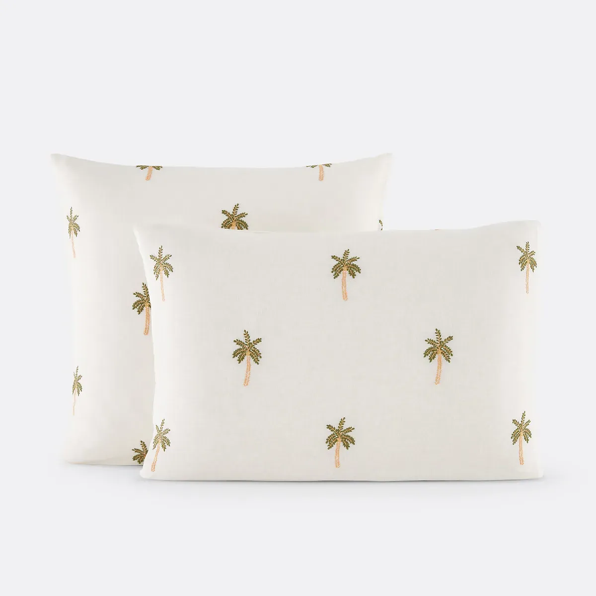 Ravenel Embroidered Pillowcase - Ecru, Washed Cotton/Linen product