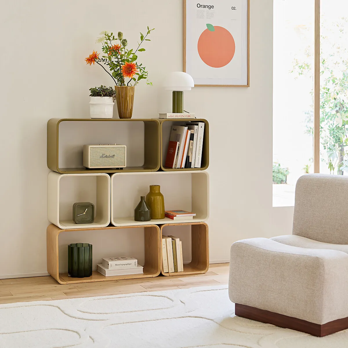 Redag Square Shelf Unit - Brown, Plywood alternate view