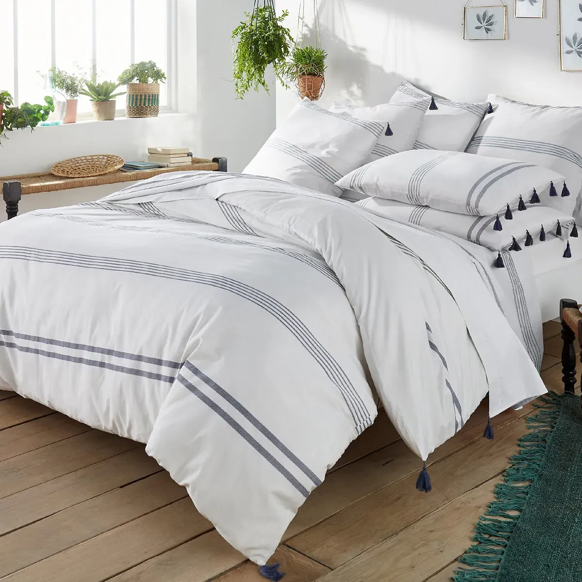 Riad Duvet Cover - White, Cotton product