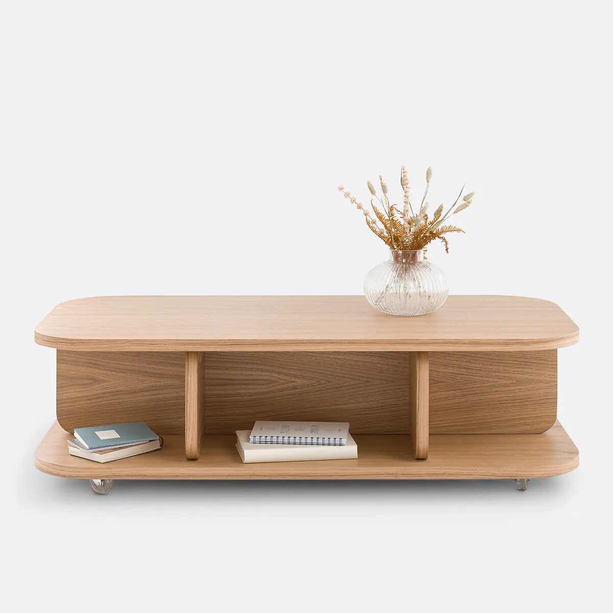 Riteni Trolley Coffee Table with Storage - Natural, Oak alternate view