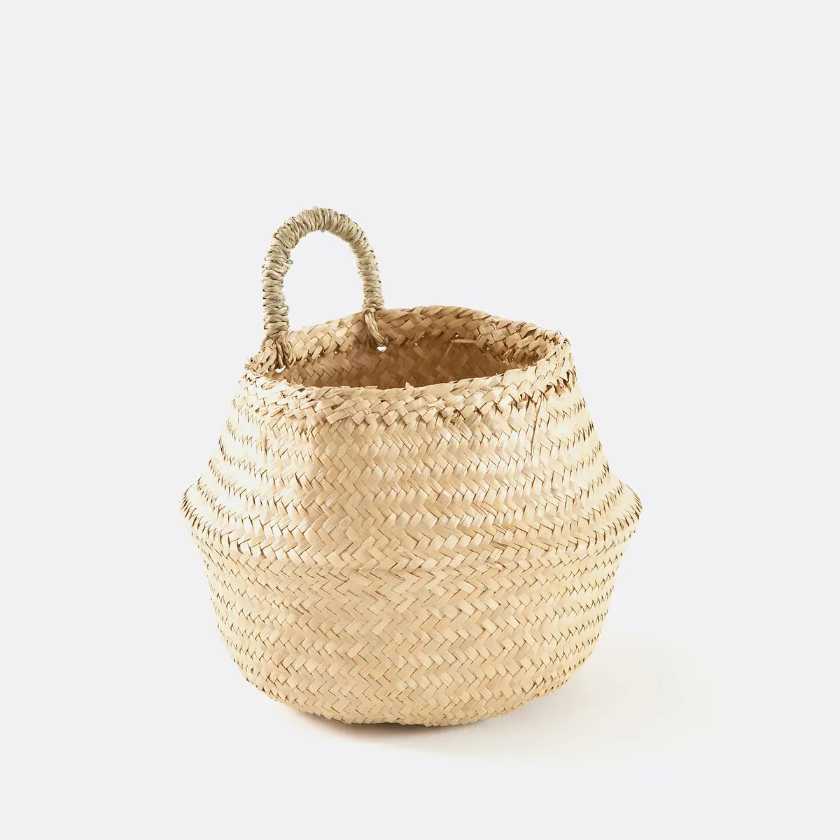 Rixy Woven Straw Ball Basket - Natural product