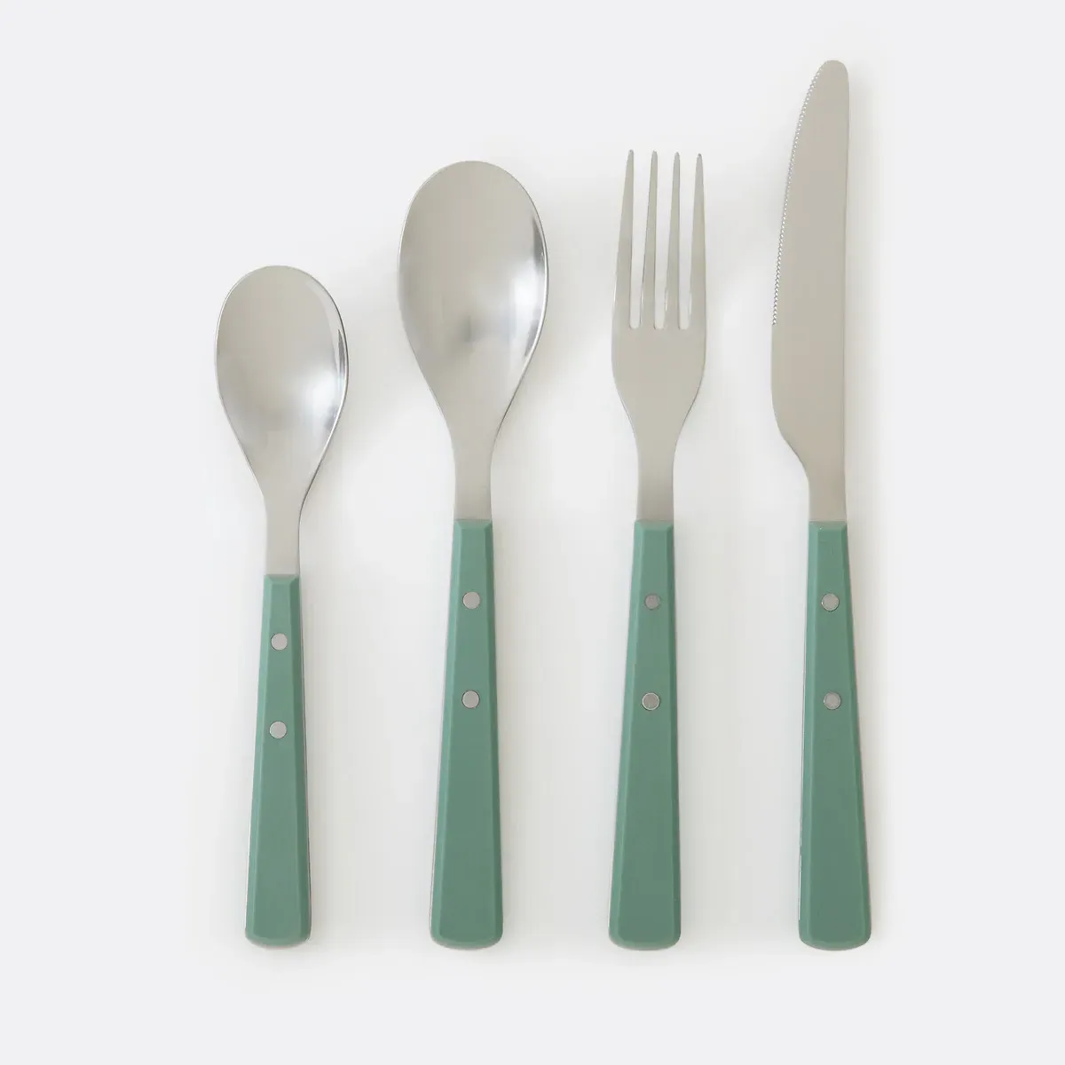Roby 16-Piece Cutlery Set with Riveted Handles - Pale Green product