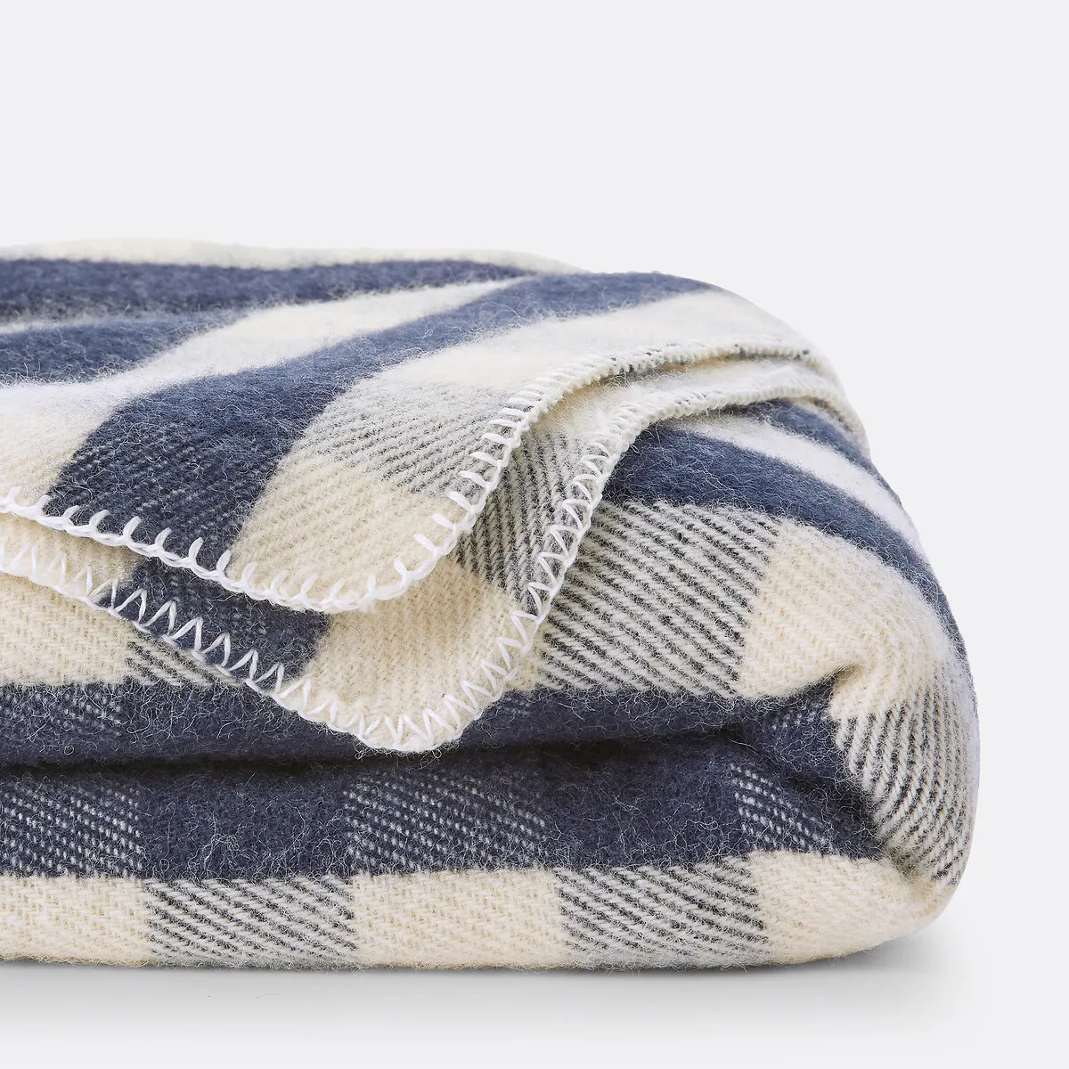 Romu Wool Blanket - Blue Checks product