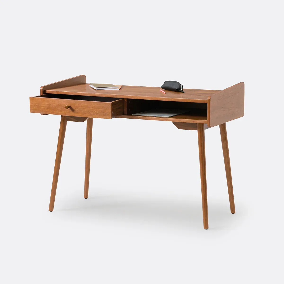Ronda Desk with Drawer - Walnut, MDF alternate view