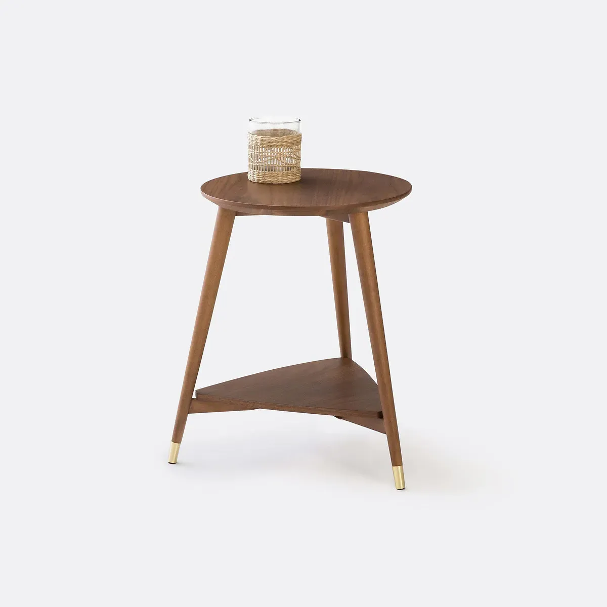 Ronda Round Side Table - Walnut, Veneer product