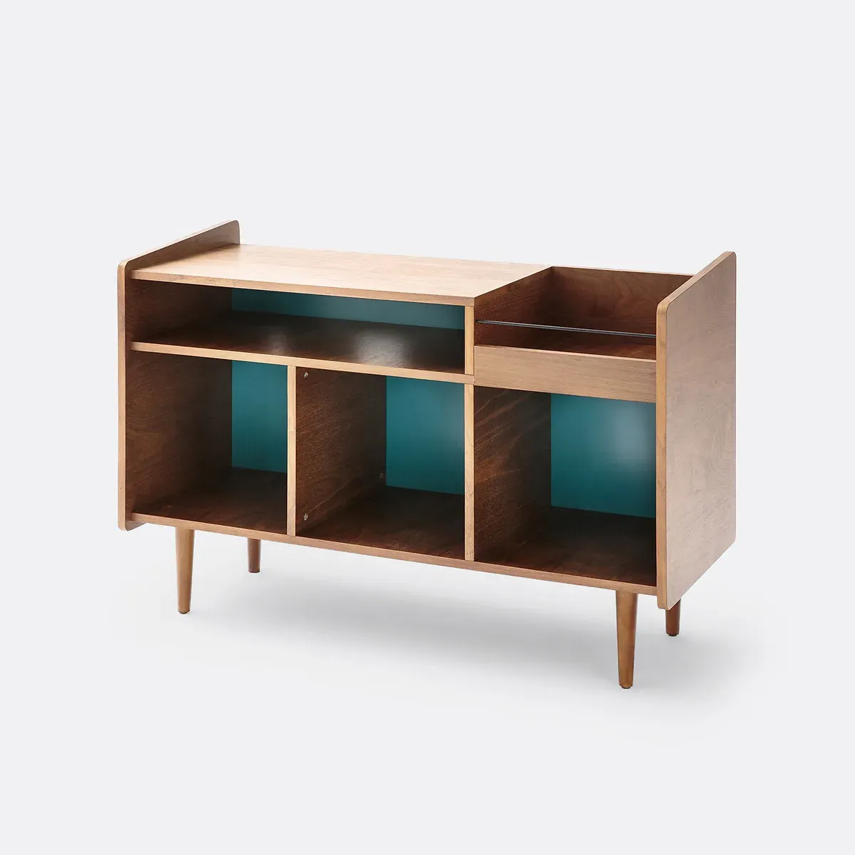 Ronda Vinyl Storage Cabinet - Walnut, MDF product