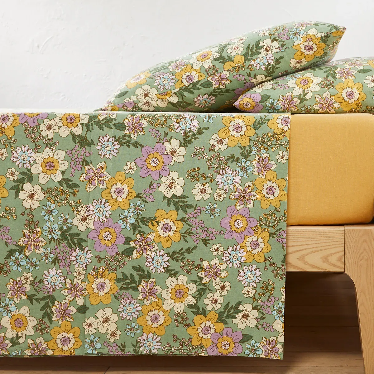 Rosemary Flat Sheet - Floral Print, Cotton & Linen product