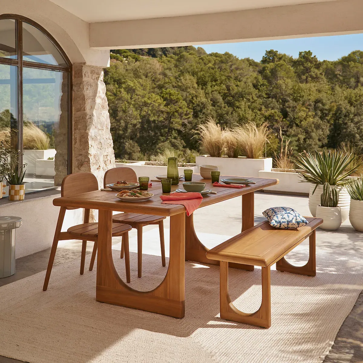 Rosie Set of 2 Stackable Garden Chairs - Acacia alternate view