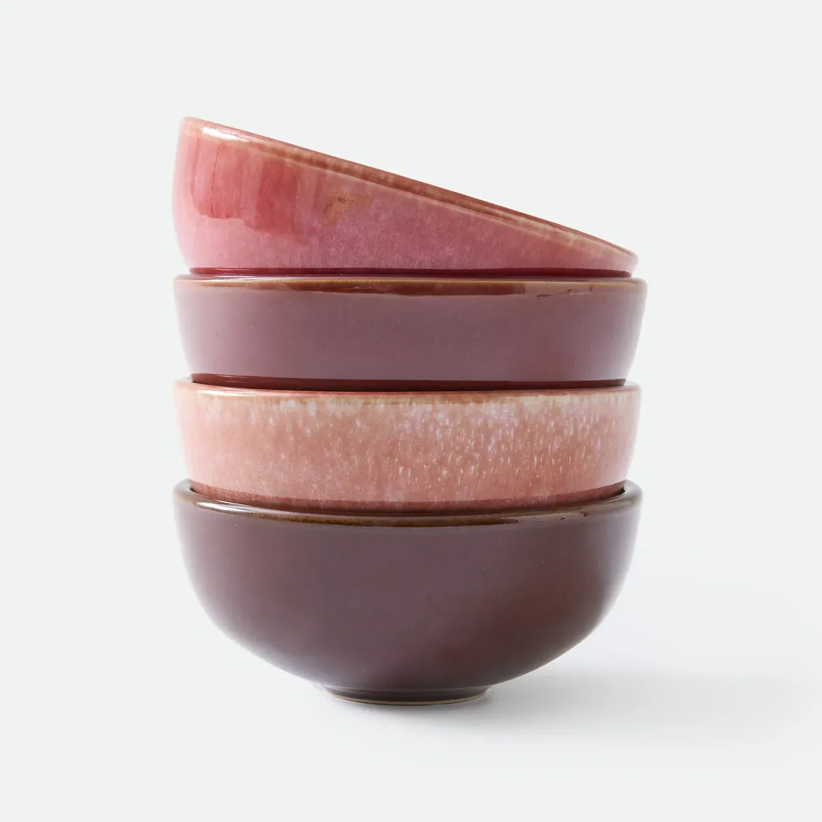 Rulio Set of 4 Small Bowls - Pink & Plum, Stoneware product