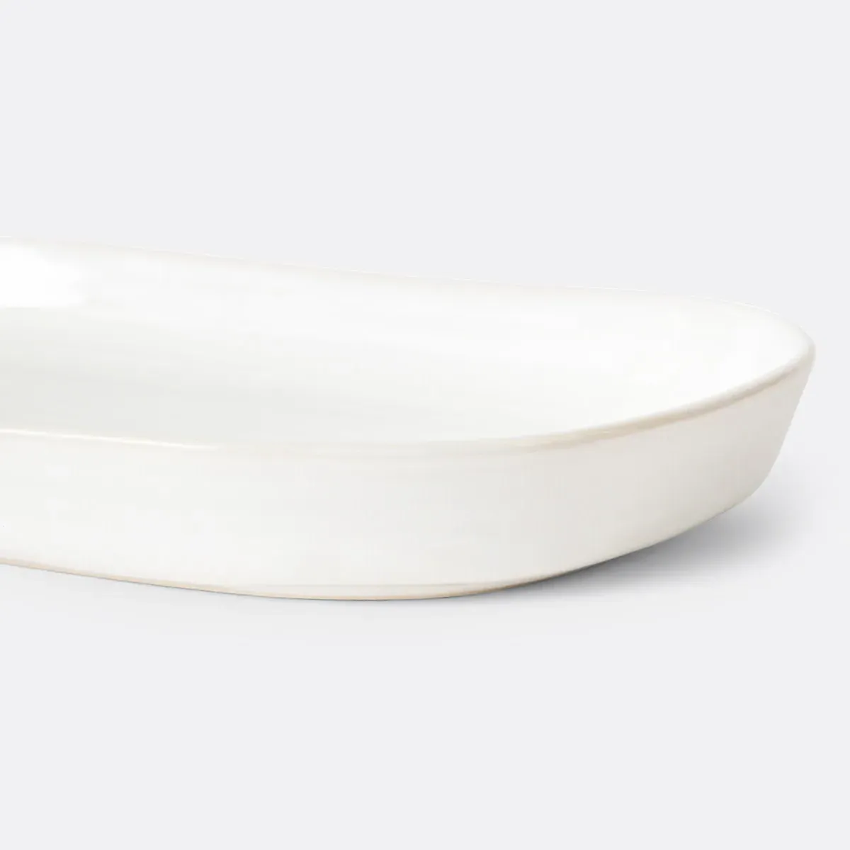 Sacha Stoneware Dish - White, Stoneware alternate view