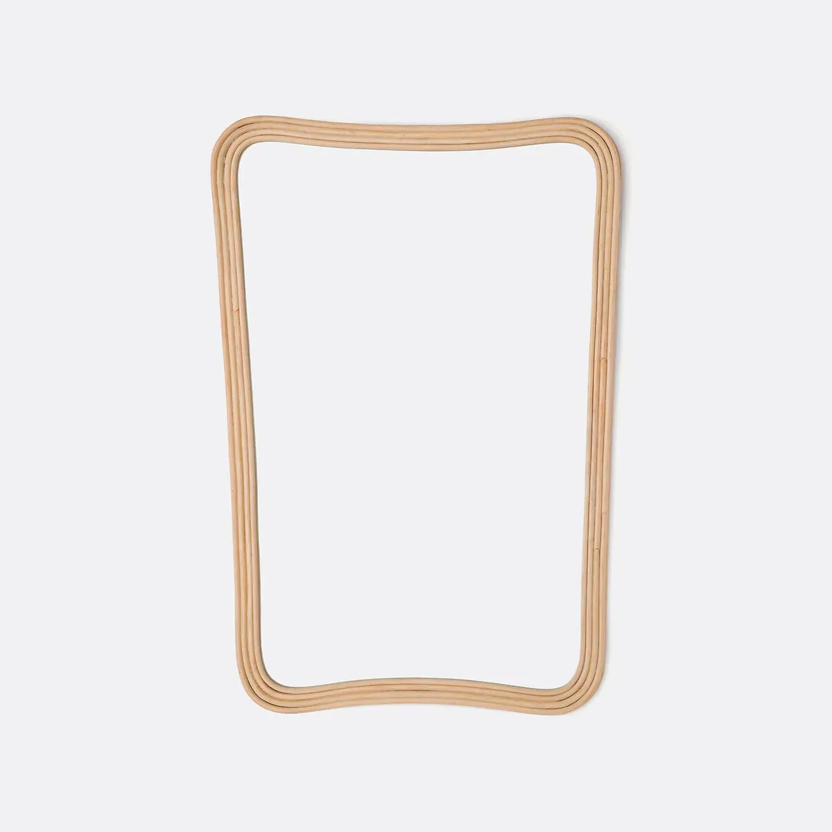 Sakhara Organic Shape Wall Mirror - Natural, Rattan product