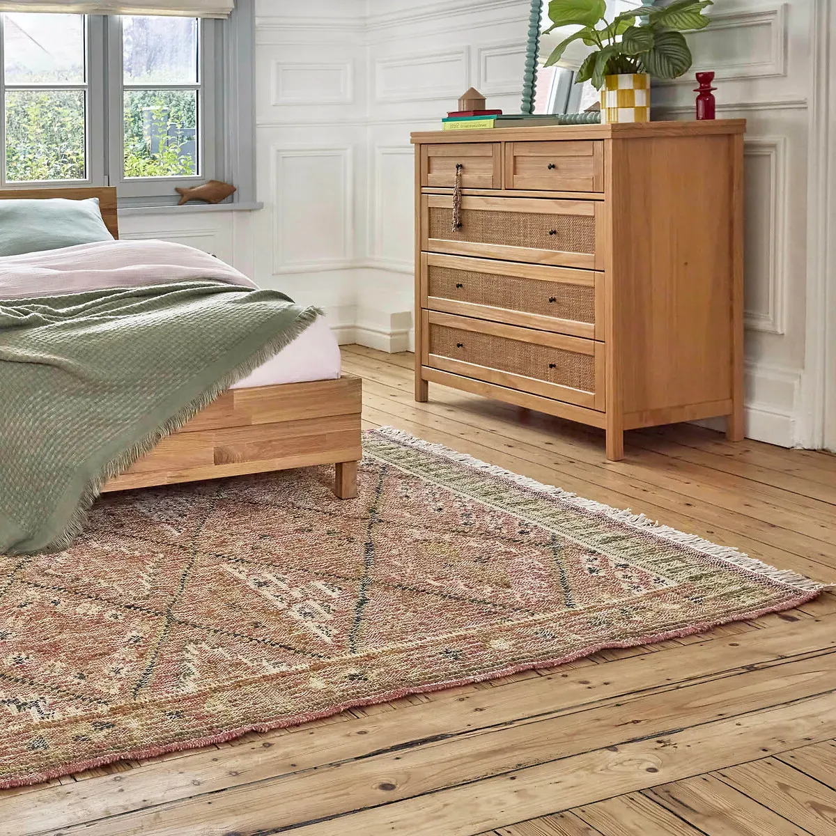 Saliha Kilim Rug - Multi-Coloured, Jute Cotton alternate view