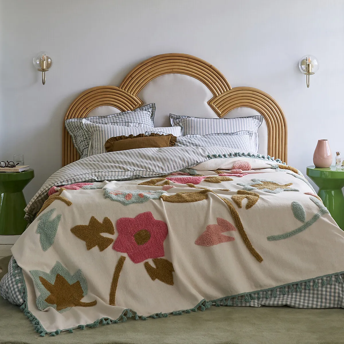 Samarkand Tufted Bedspread - Ecru, Braided Cotton product