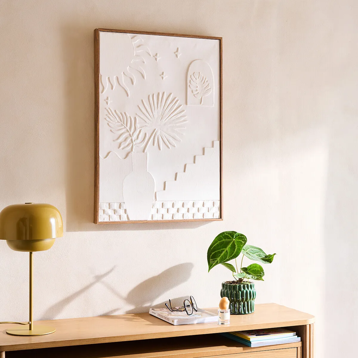 Santora Framed Canvas - Ecru alternate view