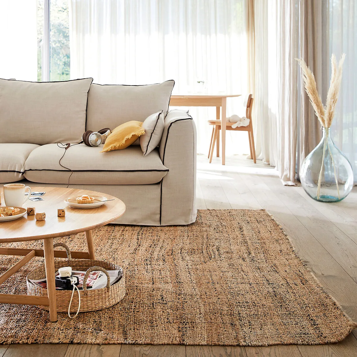 Saya Jute Rug - Black alternate view