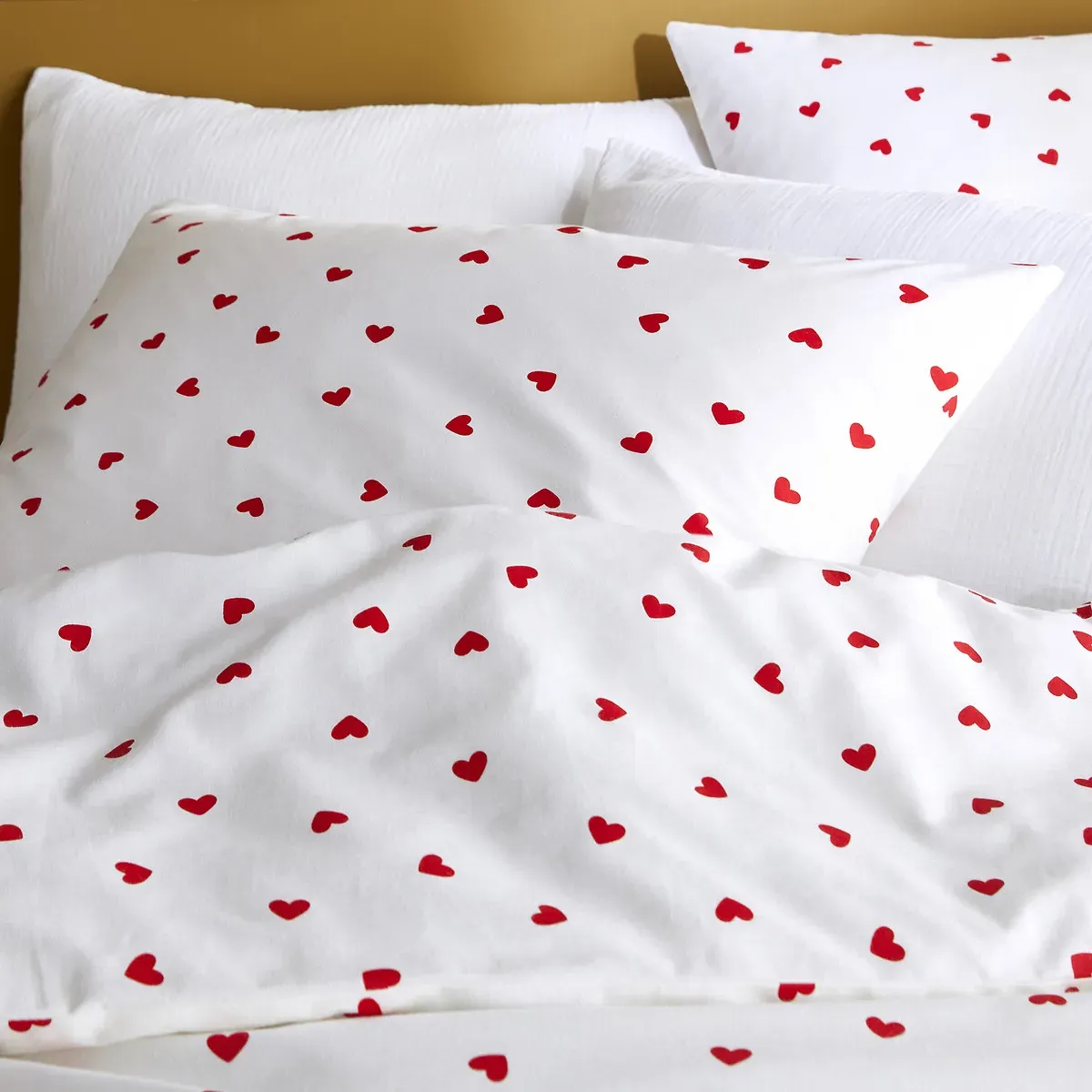 Scacco Duvet Cover Set - Heart Print, Recycled Cotton alternate view