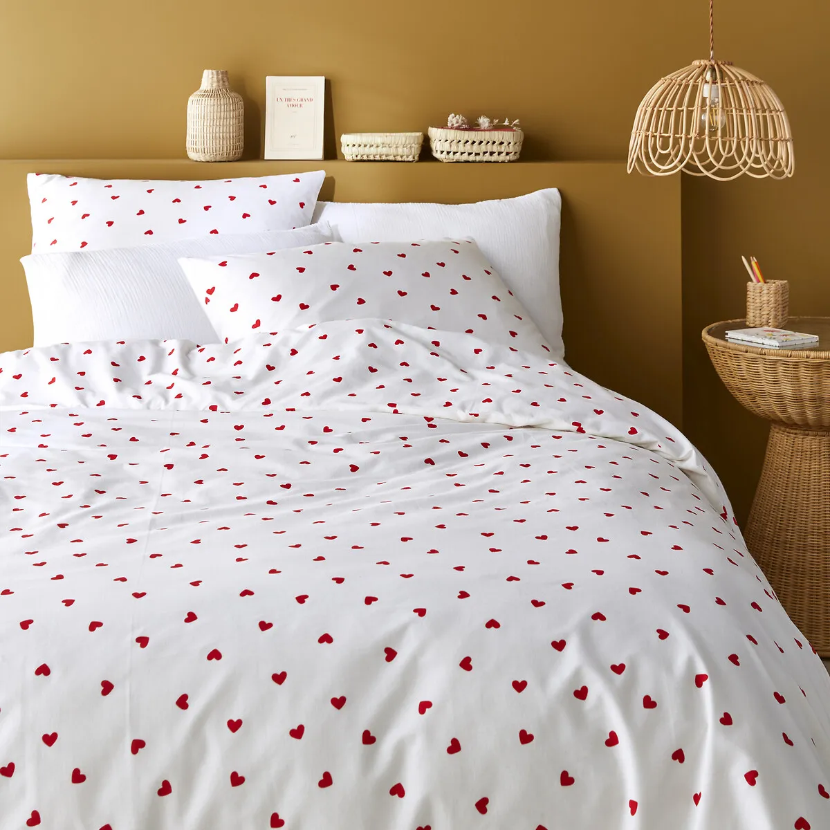 Scacco Duvet Cover Set - Heart Print, Recycled Cotton product