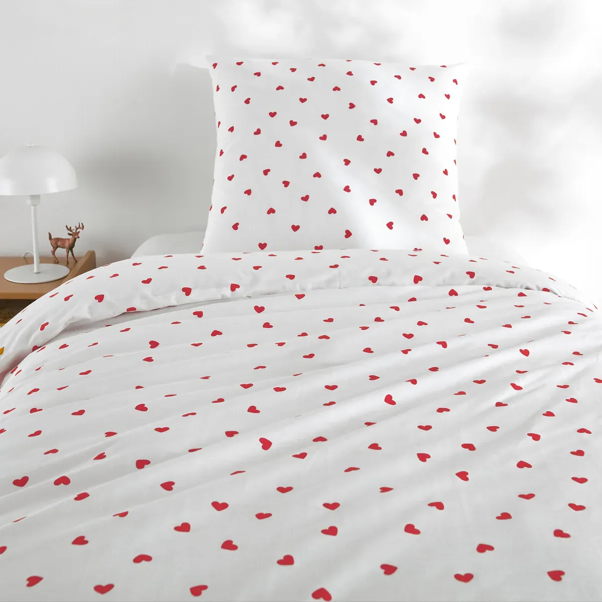 Scacco Single Duvet Cover Set - Heart Print, Recycled Cotton product