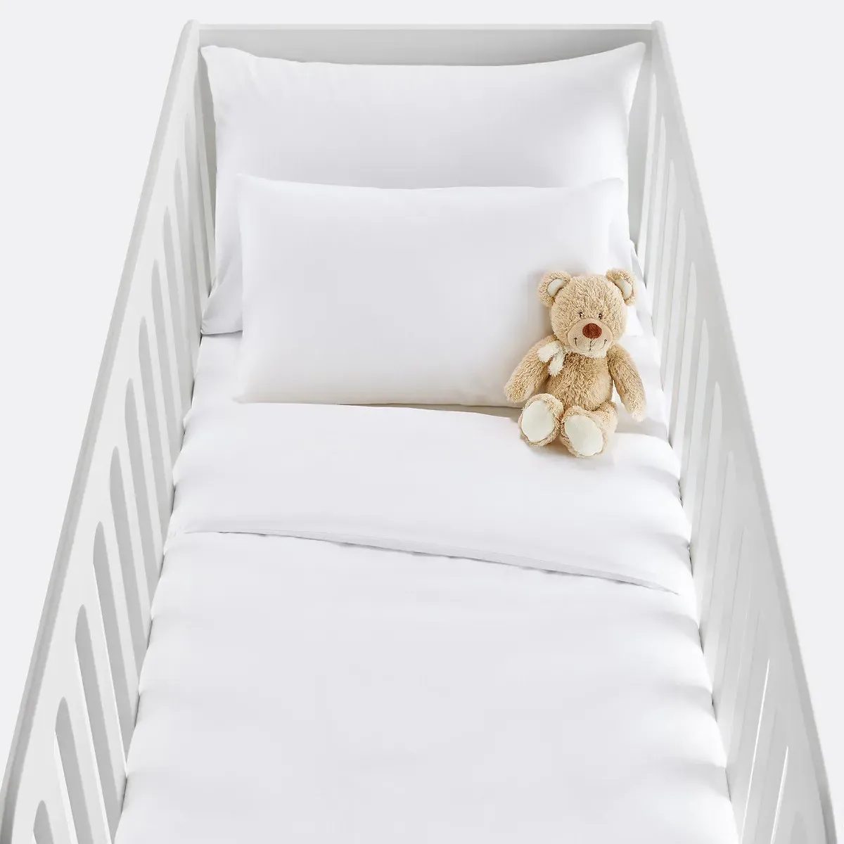 Scenario Baby Fitted Sheet - White, Organic Cotton alternate view