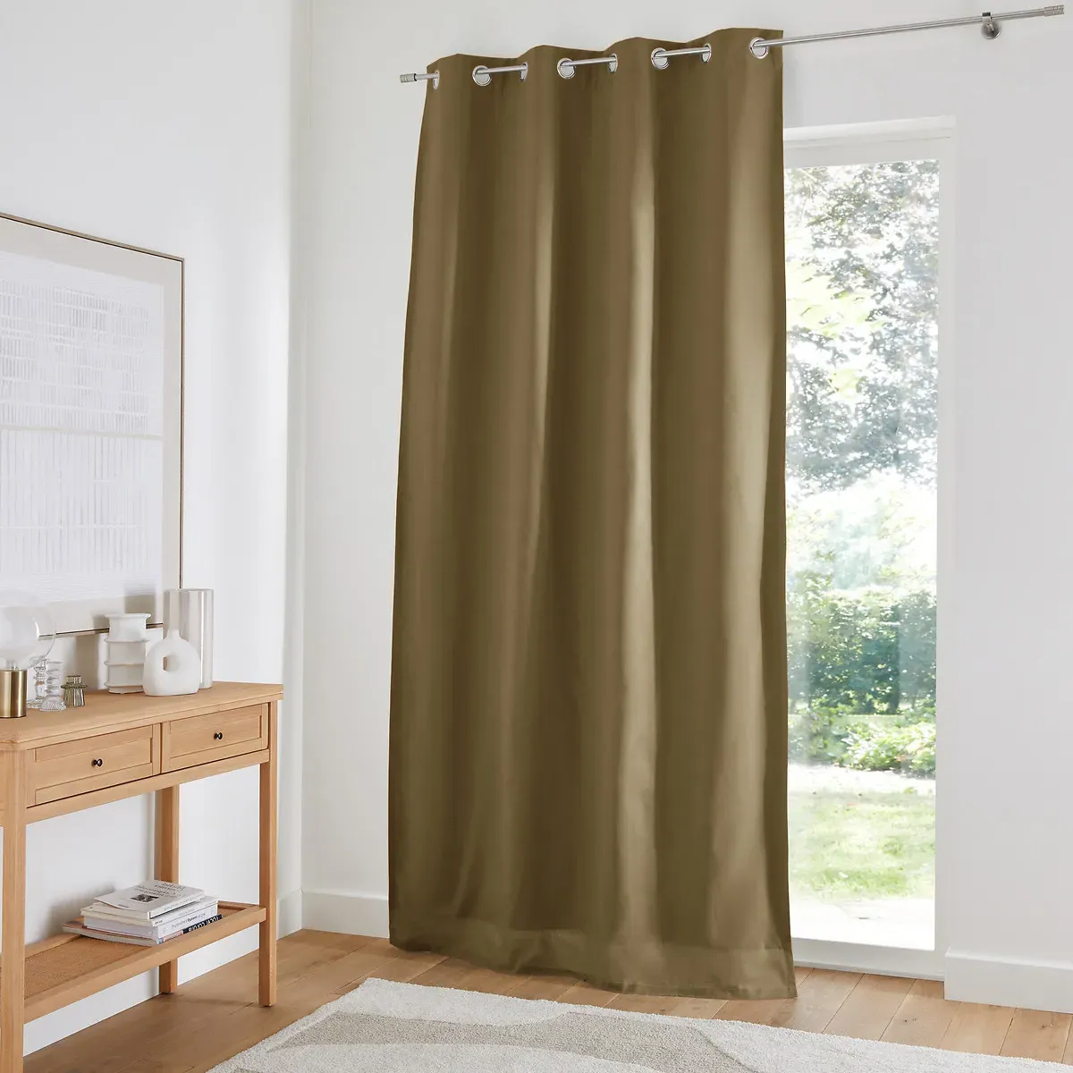 Scenario Blackout Curtain with Eyelets - Khaki, Cotton product
